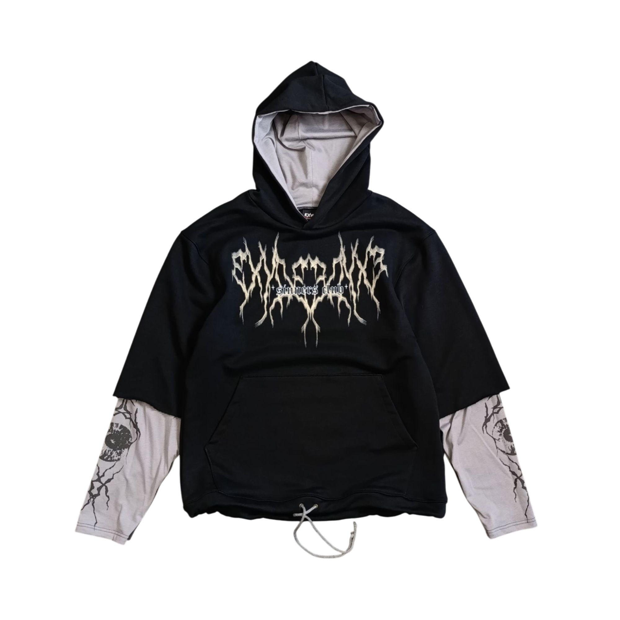 SINNERS CLUB - hoodie doppia manica