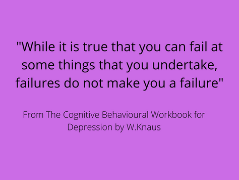 You are not a failure.....