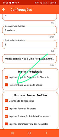 Remover Barra Verde do Relatório