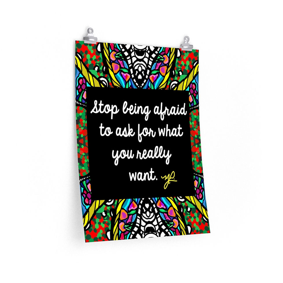 Thumbnail:  "Stop Being Afraid " (LGY) - Premium Matte Vertical Poster