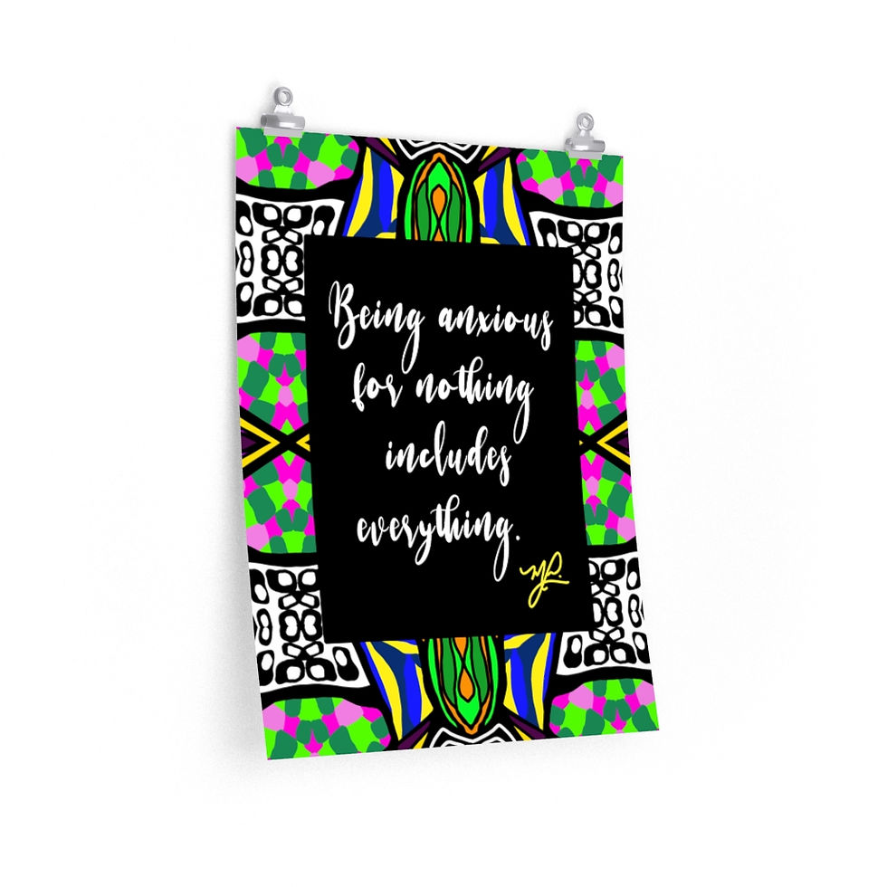 Thumbnail:  "Being Anxious " (TOC) - Premium Matte Vertical Poster