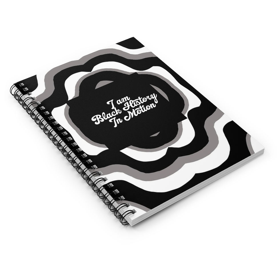 Thumbnail: "Black History in Motion" Spiral Notebook - Ruled Line