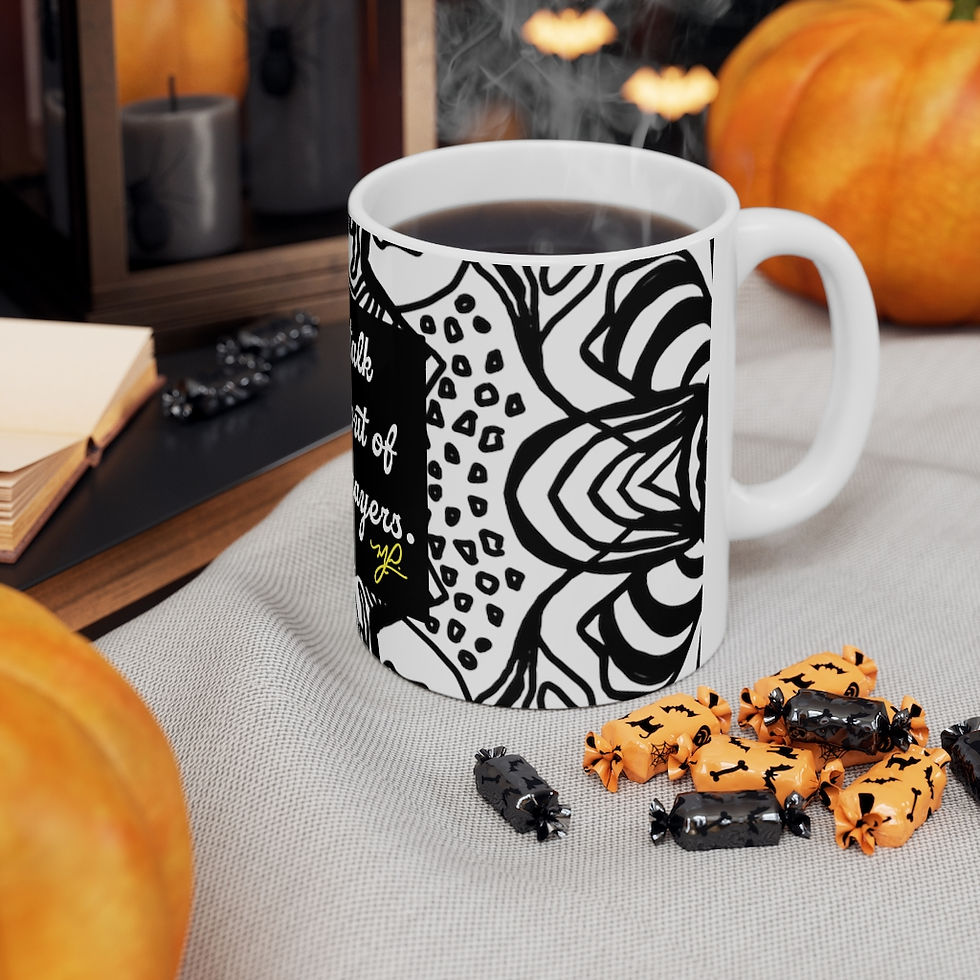 Thumbnail: "Don't Talk Yourself" (BW) - Ceramic Mug 