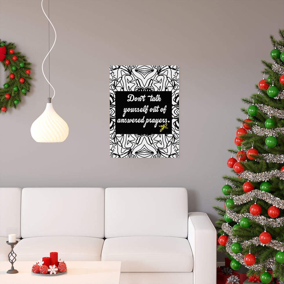 Thumbnail: "Don't Talk Yourself" (BW) - Premium Matte Vertical Poster