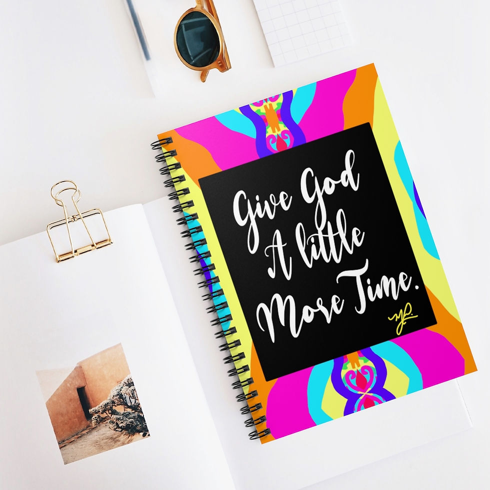 Thumbnail: "Give God A Little More Time" (Bailey)- Spiral Notebook 