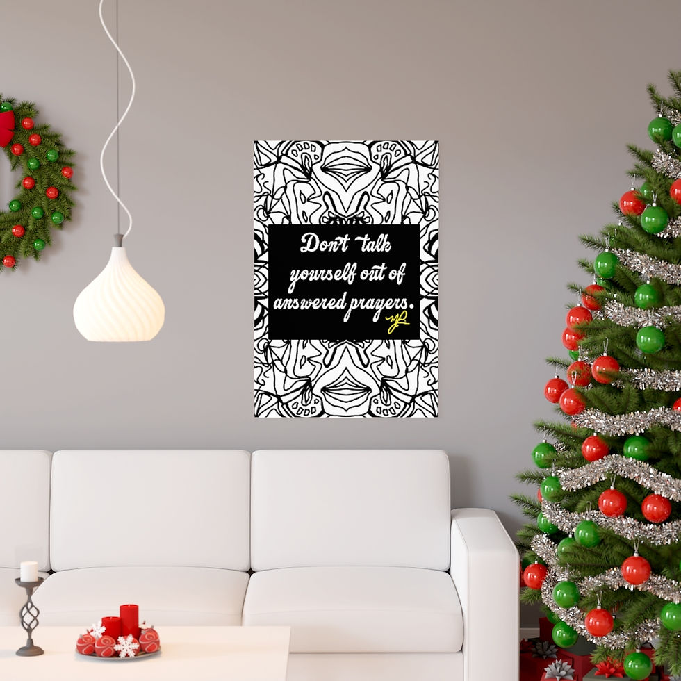 Thumbnail: "Don't Talk Yourself" (BW) - Premium Matte Vertical Poster