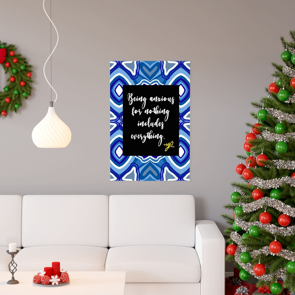 Thumbnail:  "Being Anxious " (BLU) - Premium Matte Vertical Poster