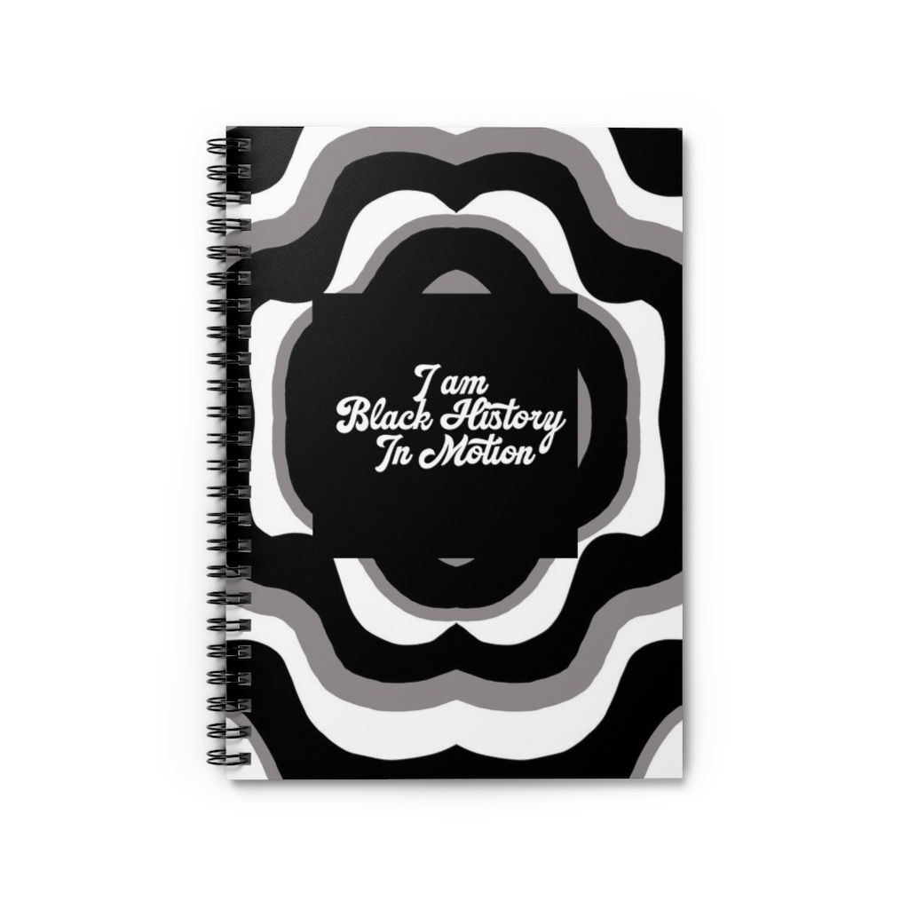 "Black History in Motion" Spiral Notebook - Ruled Line