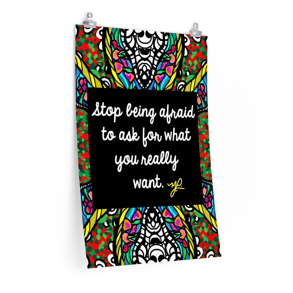 Thumbnail:  "Stop Being Afraid " (LGY) - Premium Matte Vertical Poster