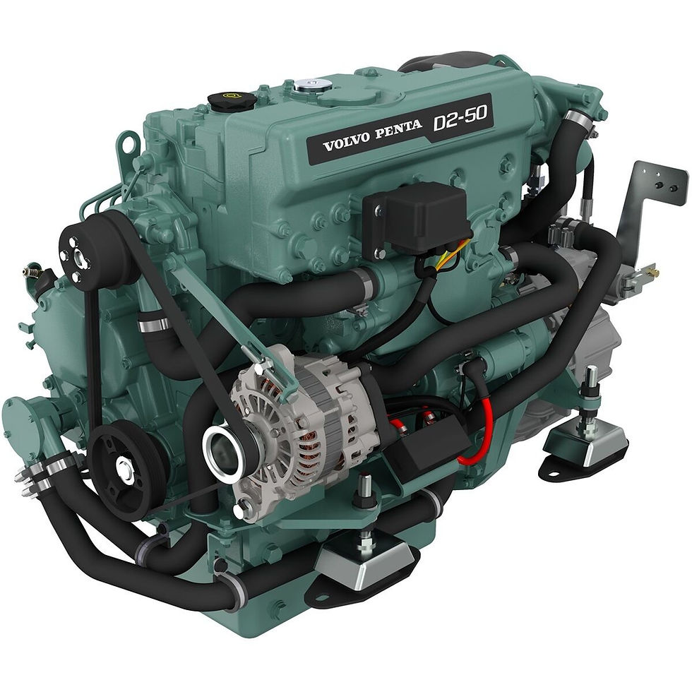 Close-up view of a diesel engine with maintenance tools