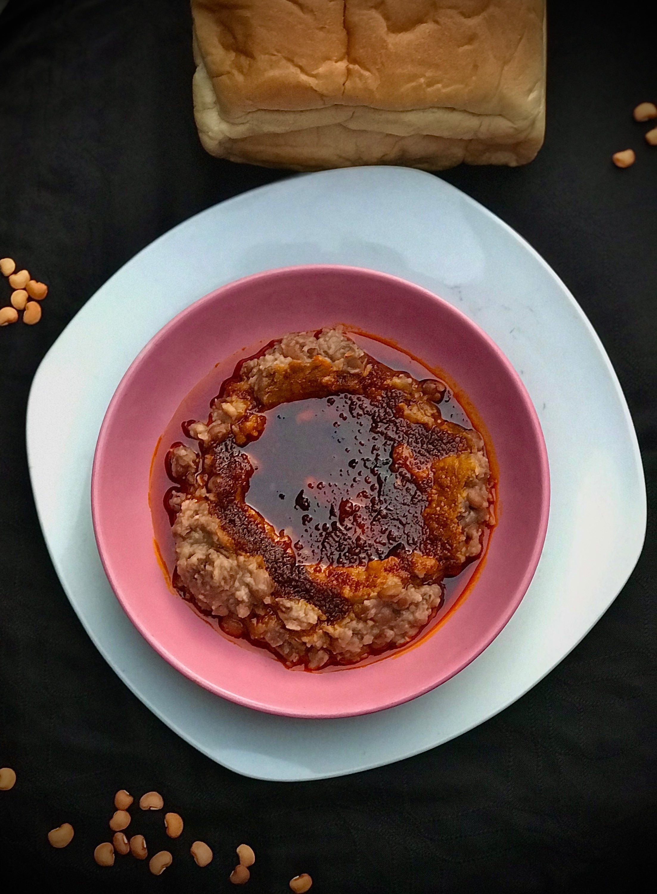 Ewa Agoyin and bread