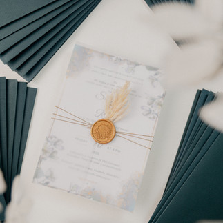 Minimalist handcrafted invitation card – artisanal wedding stationery from Kerala