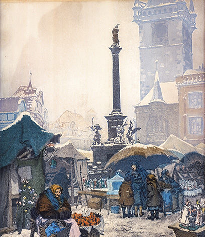 Jaromír Stretti-Zamponi, Der Nikolaimarkt auf dem Altstädter Ring