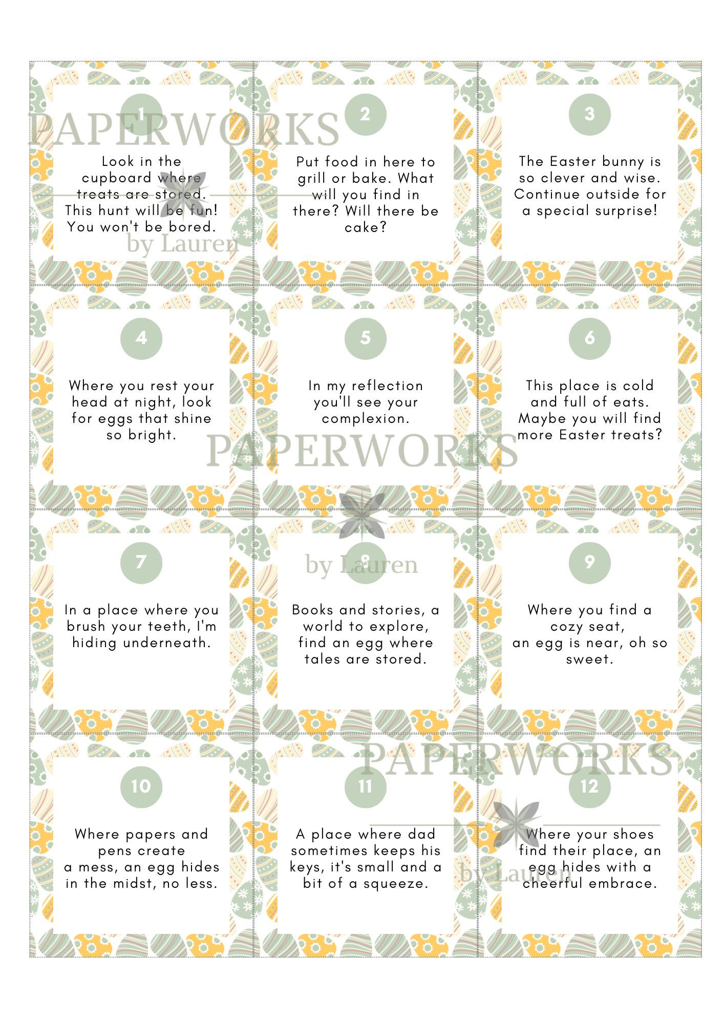 Easter Treasure Hunt: Squares