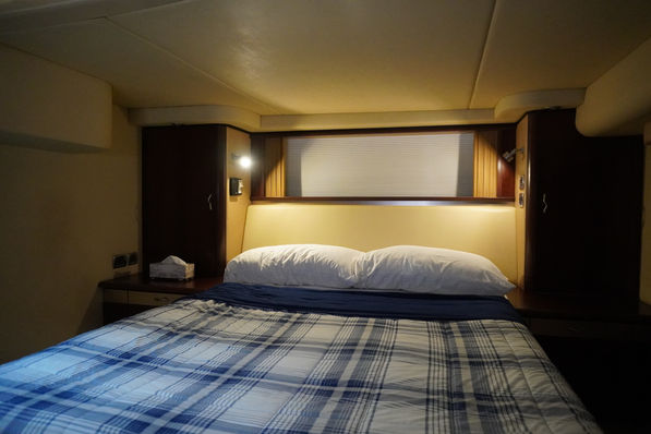 master bed on a yacht