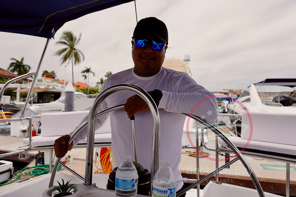 Captain on a sailboat