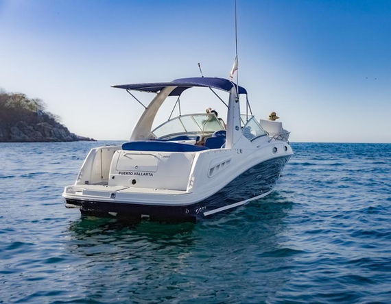 Small yacht on the water