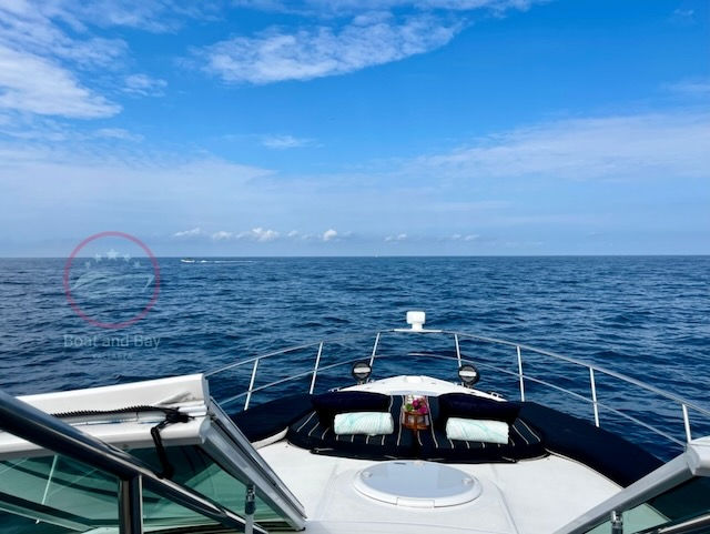 Open sun deck of the 1L7 charter yacht, Puerto Vallarta