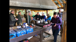Lunch during a work party
