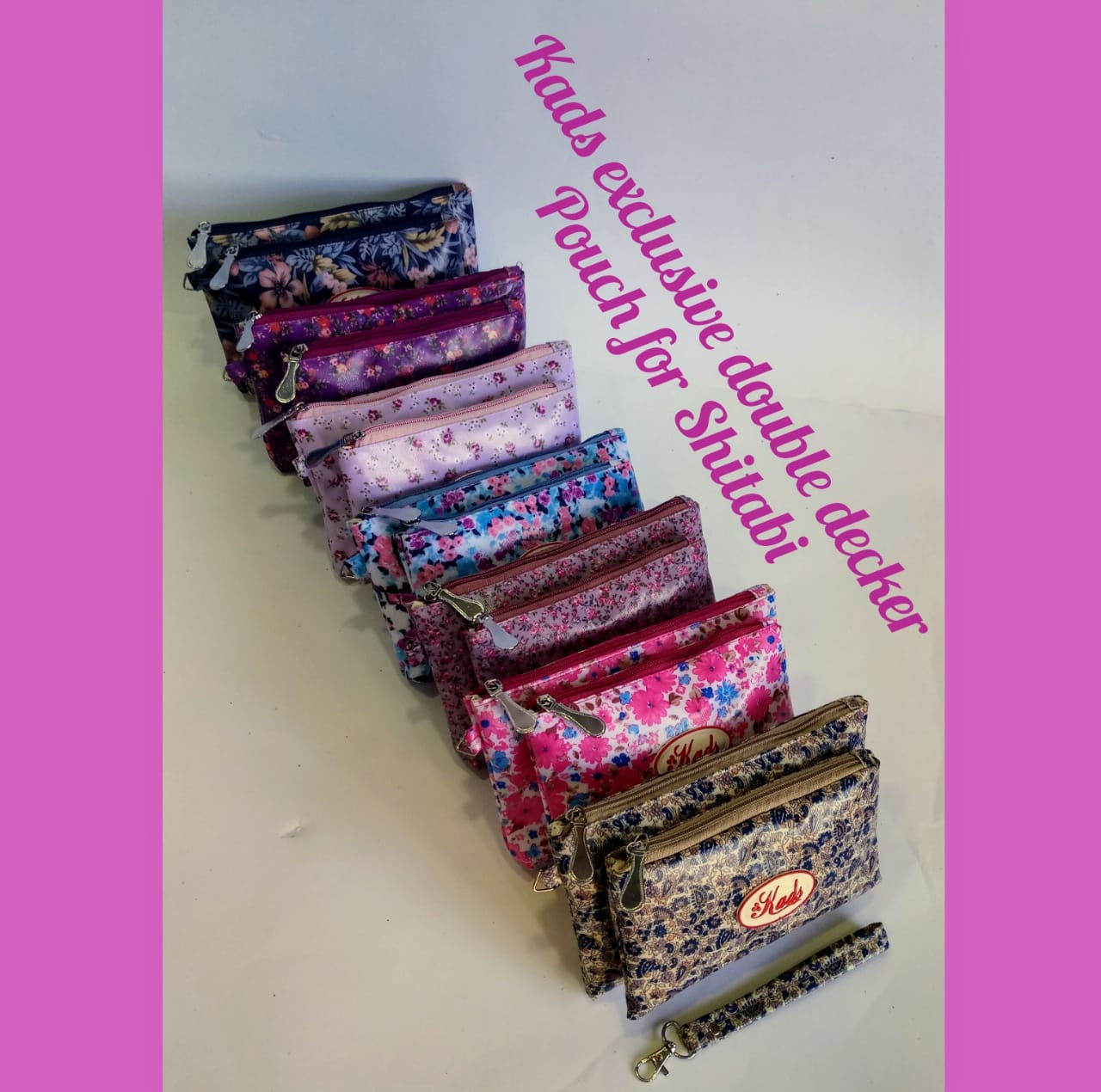 Set Of 7 Pcs. Kads Double Decker Pouch.