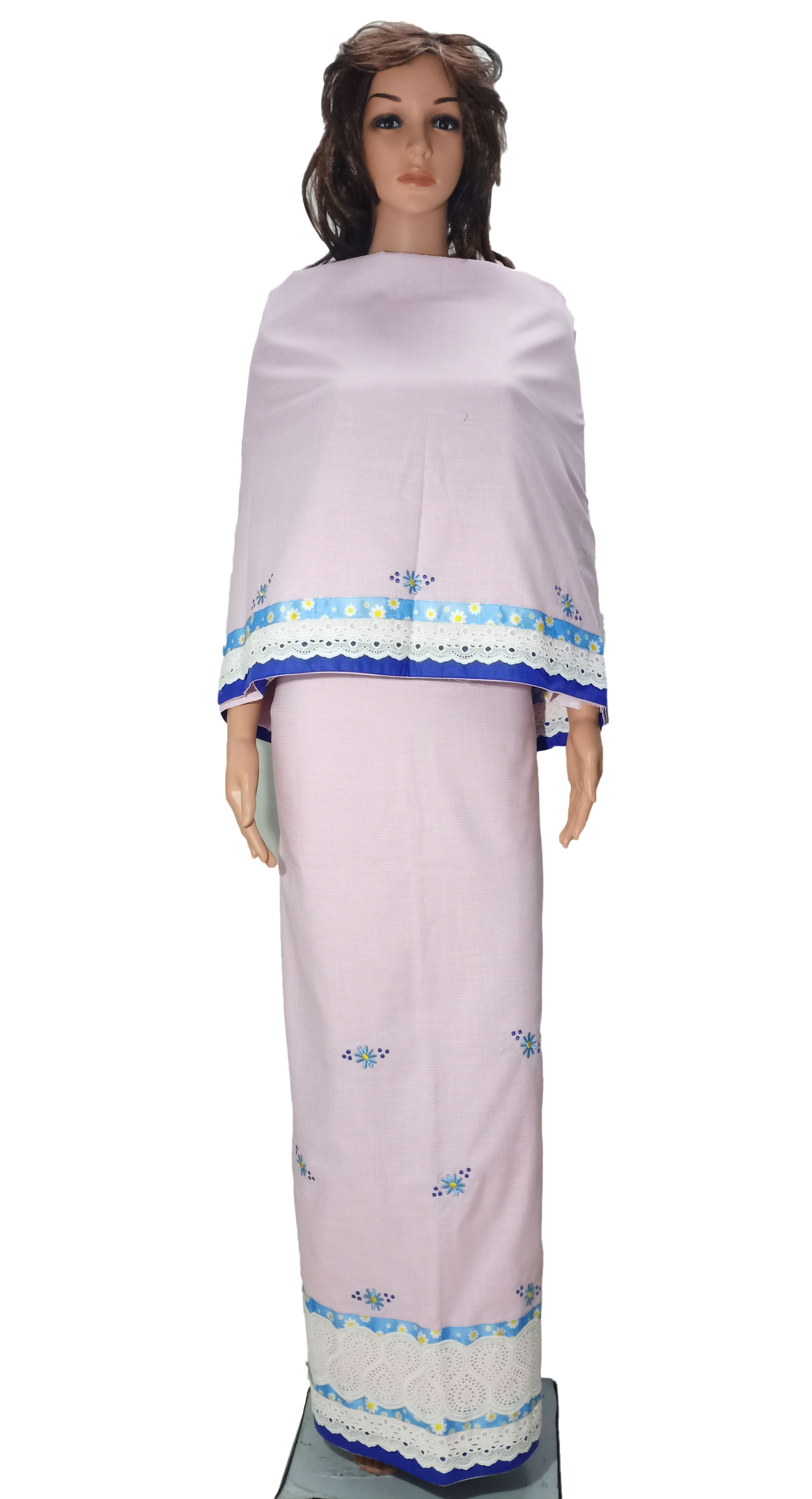 Light Purple Rida (Embroidered Butti)