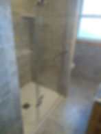 Tiled shower surround, floor & partial w