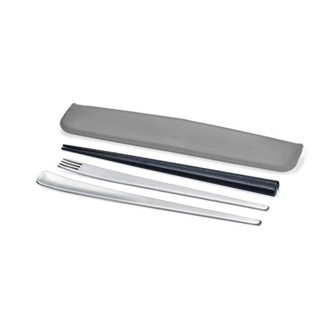 黑銀灰極纖細餐具組 Silver x Black Ultra Slim Cutlery Set (Spoon+Fork+Chopsticks)