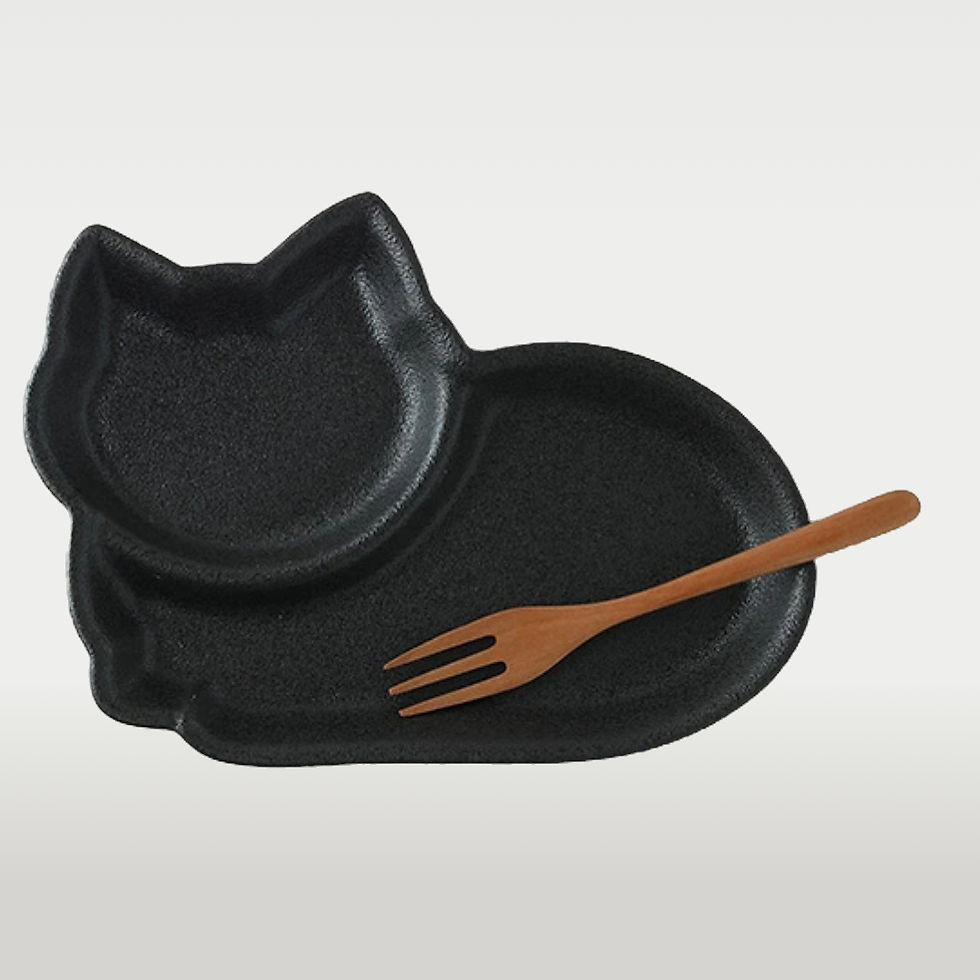 Thumbnail: 【日本製】黑貓美濃燒餐碗碟 5 件套裝 Black Cat Mino Ware Set (5 pcs)