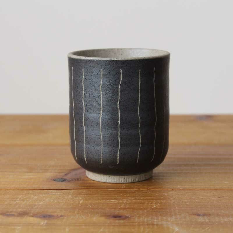 【Pre-Order】【日本製】瀨戶燒黑線刻杯 Seto Black Line Art Cup (200ml)