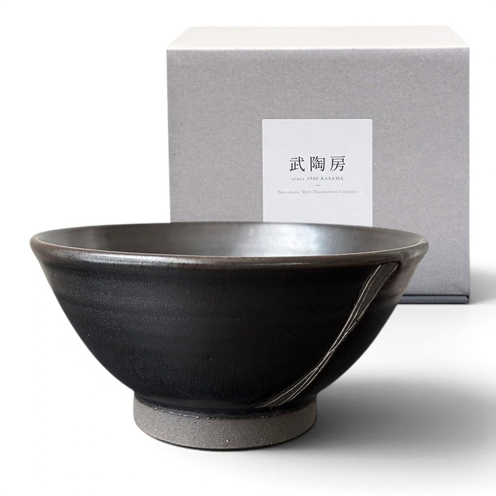 Thumbnail: 【日本製】笠間燒黑陶瓷碗 Kasama-yaki Bowl