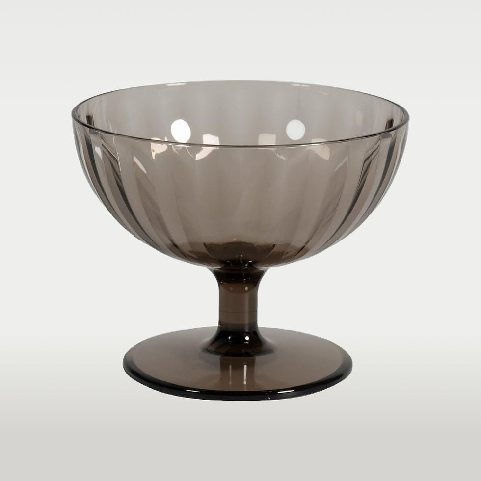 Thumbnail: 【現貨/Pre-Order】【日本製】透黑Tritan甜品杯 Crystal Black Dessert Cup (Vintage Sundae Style)
