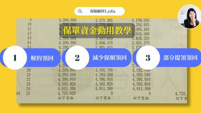 保單裡有錢，但要怎麼領？—「解約」、「減少保額」、「部分提領」原來要這樣用！