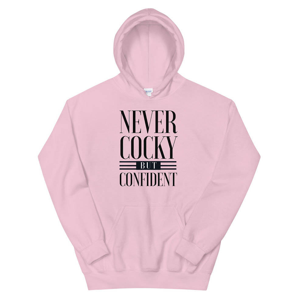 Thumbnail: Never Cocky but Confident (Black) Hoodies
