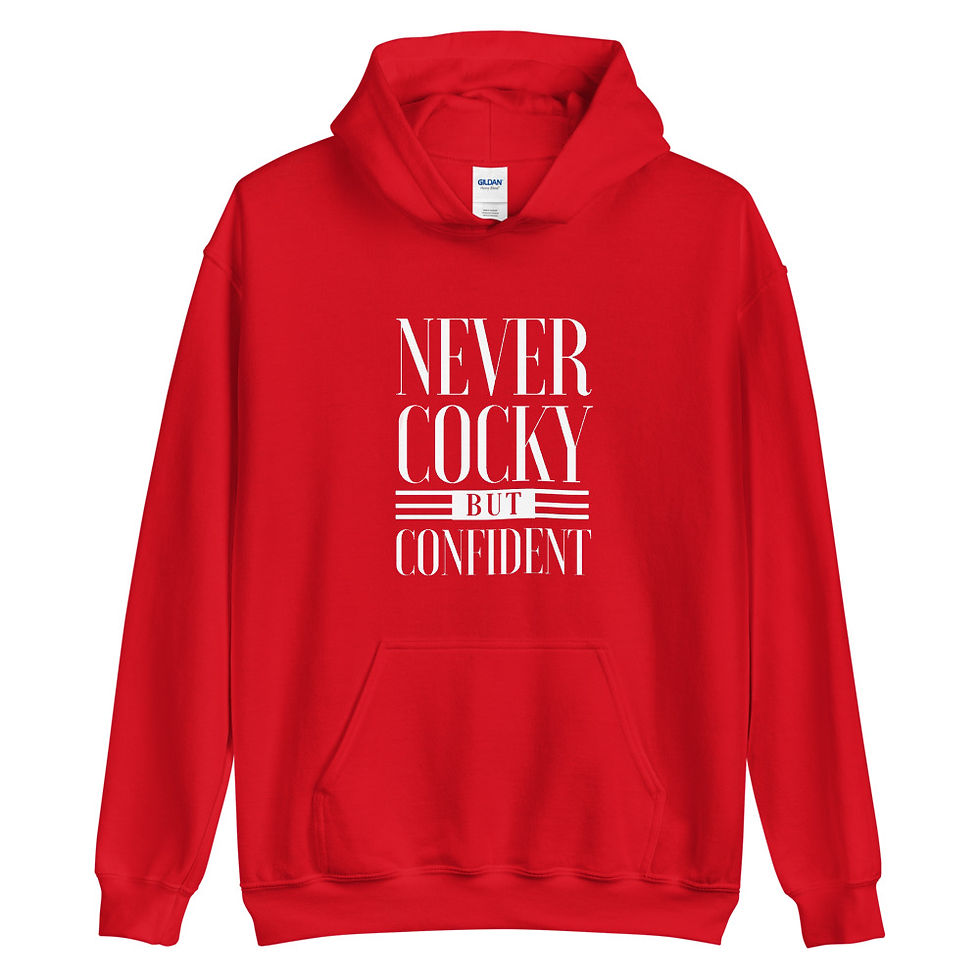 Thumbnail: Never Cocky but Confident (White) Hoodies
