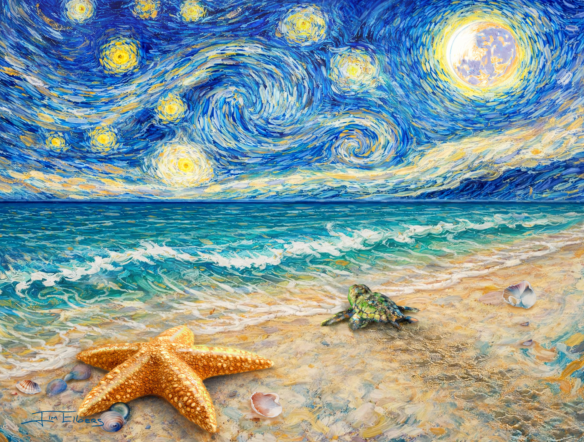 Starry-Starfish ST-SRF Coastal Wildlife Wall Art