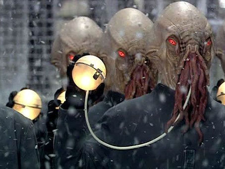Ood, with red eye, in the snow