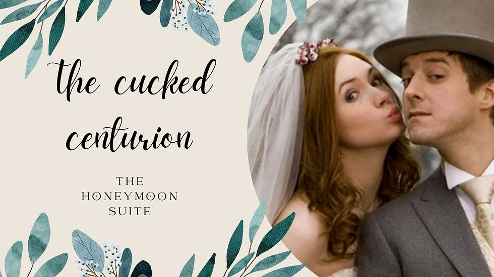 Title of story looking like wedding invitation. Amy and Rory in wedding gear kissing