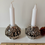Thumbnail: A Pair Of Candle Holders Original Karshi Jerusalem Judaica Shabbat Candleholders