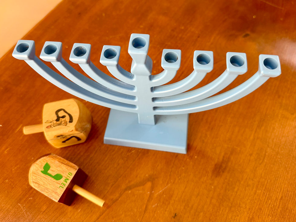 Thumbnail: Modern Blue Hanukkah Menorah Hanukkiah
