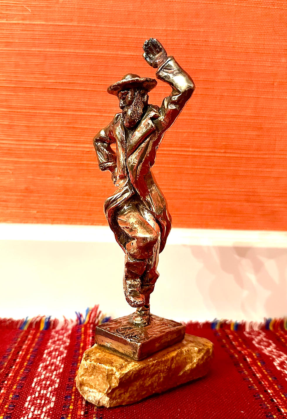 Thumbnail: Sterling Silver Dancing Jew 8” Tall Signed By The Artist Stamped 925