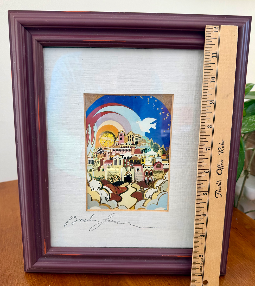 Thumbnail: Braha Brym Lavee Jerusalem Print Signed And Framed