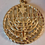 Thumbnail: Vintage Judaica Magen David And Menorah Hebrew Pendant Medallion 1 3/8”