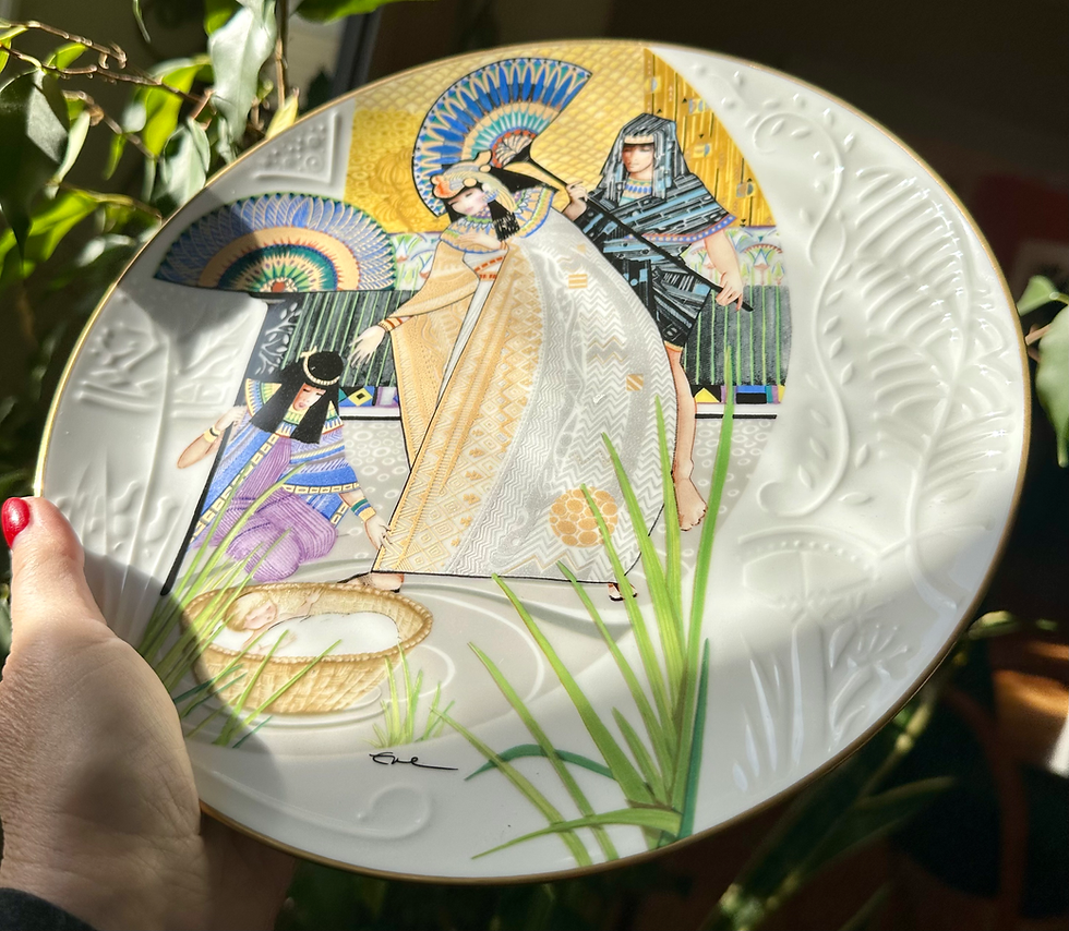 Thumbnail: The Pharaoh's Daughter And Moses Knowles Egyptian Collectors Display Plate