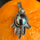 Thumbnail: Sterling Silver Filigree And Hematite Stone Hamsa Pendant Charm