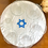 Thumbnail: Seder Plate White Porcelain Platter Glass Bowls Hand Painted Magen David