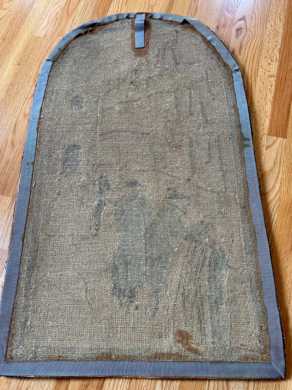 Thumbnail: Large Vintage Jerusalem Wool Yarn Wall Hanging Tapestry 45”x27” Hand Woven