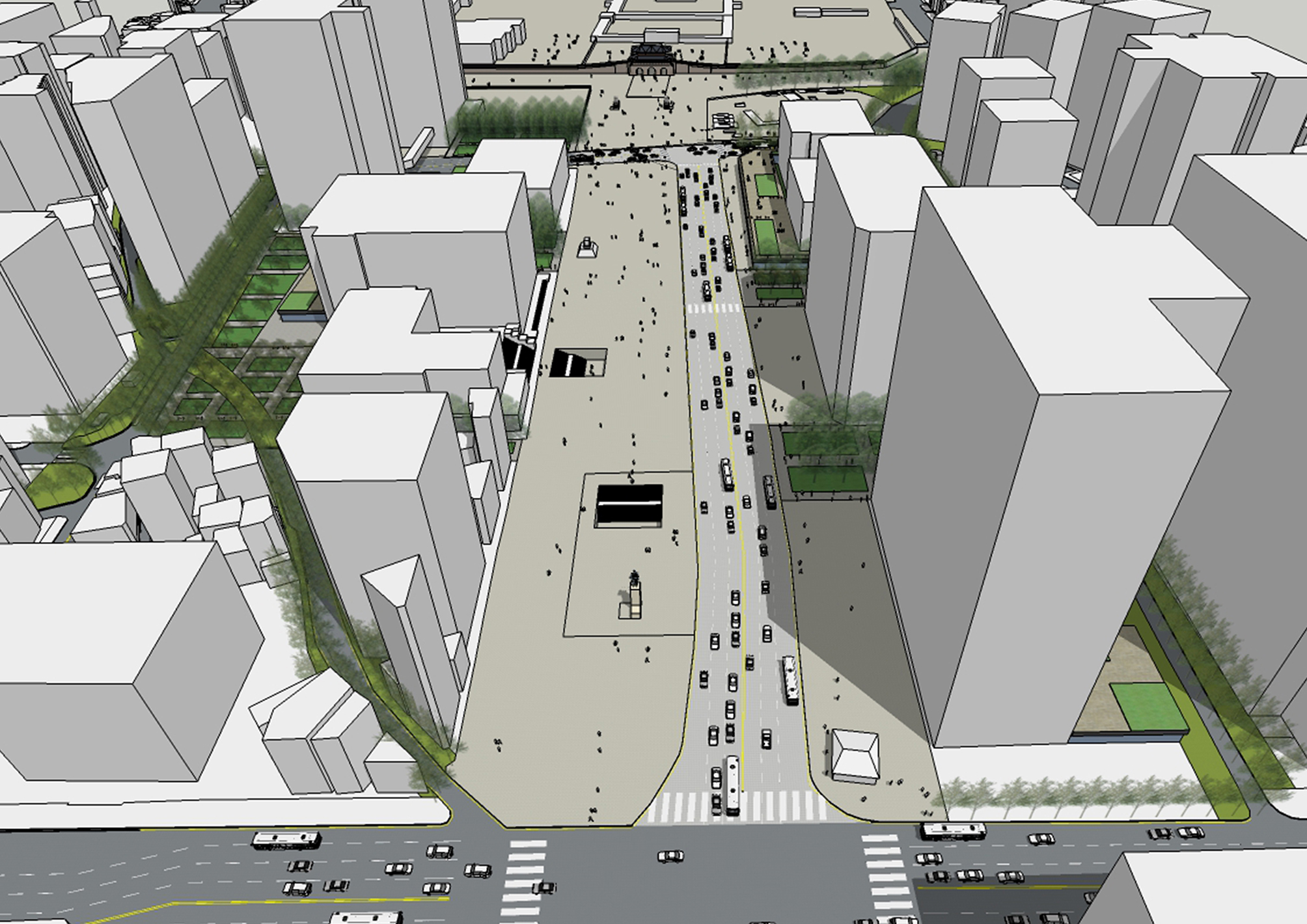 광화문광장 도로우회안