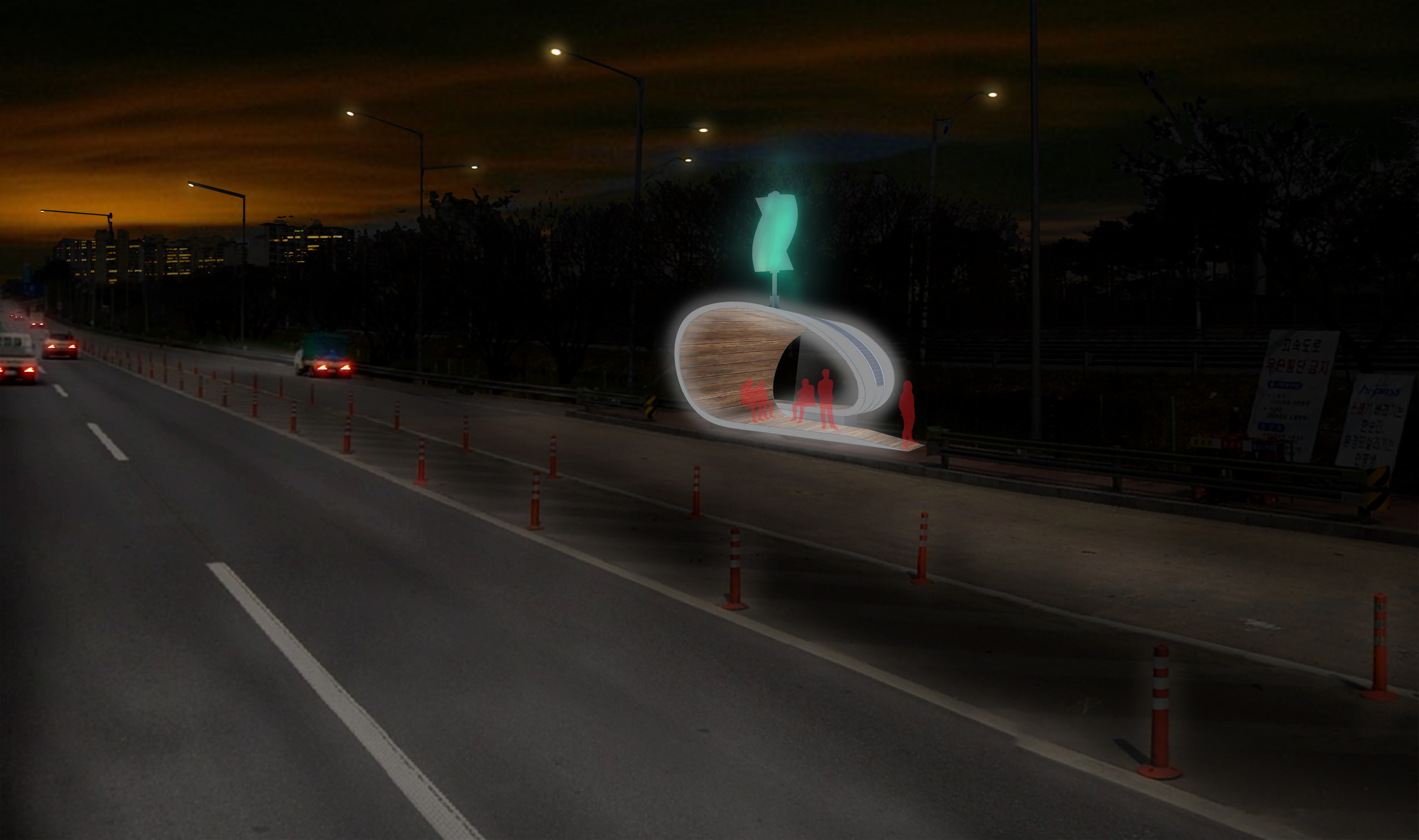 버스정류소 디자인