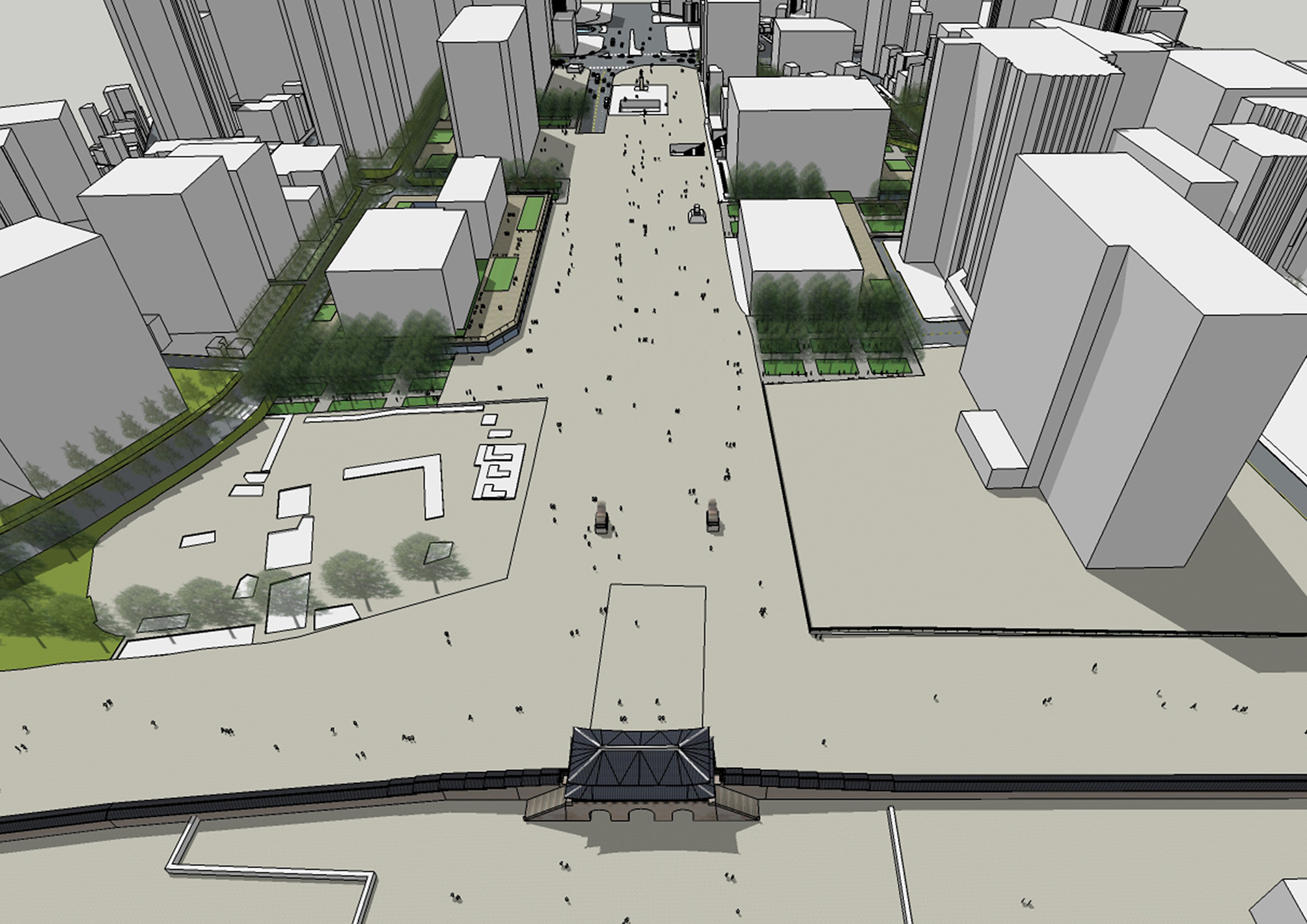 광화문광장 전면보행안