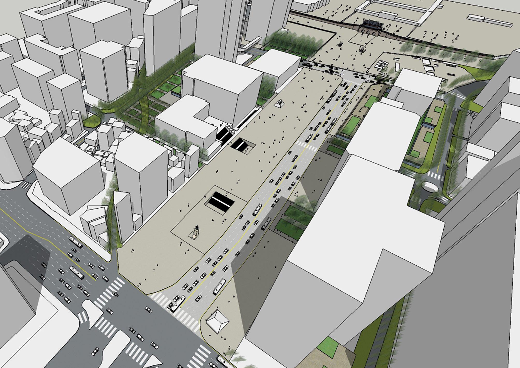 광화문광장 도로우회안